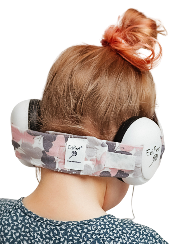 Audio headphones EciPeci BUTTERFLIES PINK